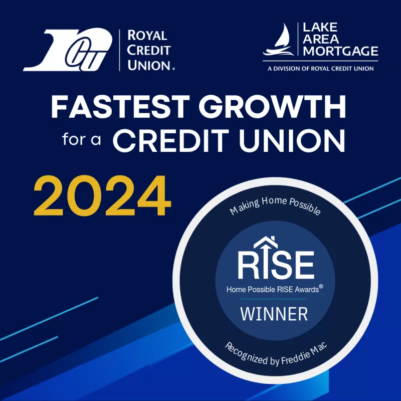 ROYAL CREDIT UNION EARNS HOME POSSIBLE RISE AWARD FROM FREDDIE MAC