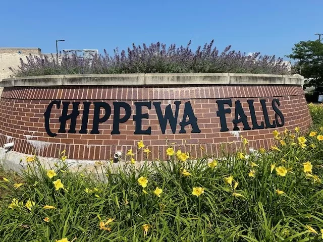 New Chippewa Falls entrance sign